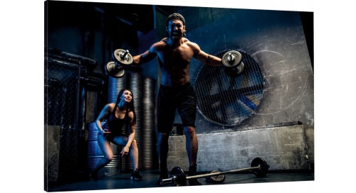 Obraz do siłowni SPORT FITNESS na ścianę canvas 