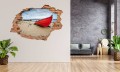 FOTOTAPETA 3D SAMOPRZYLEPNA na ścianę naklejka 3D ŁÓDŹ NA PLAŻY