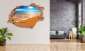 FOTOTAPETA 3D SAMOPRZYLEPNA naklejka dziura w ścianie PIASEK FALA MORZE 