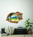 FOTOTAPETA 3D SAMOPRZYLEPNA naklejka ścienna dziura PLAŻA PIASEK HAMAK