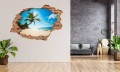 FOTOTAPETA 3D SAMOPRZYLEPNA naklejka dziura w ścianie PALMA SŁOŃCE MORZE