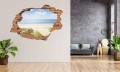 FOTOTAPETA 3D SAMOPRZYLEPNA naklejka DZIURA W ŚCAINIE plaża widok piasek