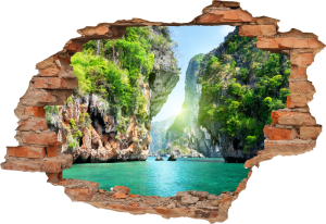 FOTOTAPETA 3D SAMOPRZYLEPNA naklejka dziura ścienna NATURA OCEAN TAJLANDIA