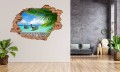 FOTOTAPETA 3D SAMOPRZYLEPNA naklejka dziura ŁÓDKI TAJLANDIA PALMY