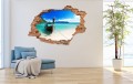FOTOTAPETA 3D SAMOPRZYLEPNA naklejka ścienna dziura w ścianie ŁÓDKA OCEAN