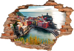 FOTOTAPETA 3D SAMOPRZYLEPNA naklejka dziura w ścianie WIDOK ZATOKA MIASTO