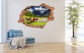 FOTOTAPETA 3D SAMOPRZYLEPNA naklejka dziura w ścianie POLANA KONIE STADO