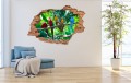 FOTOTAPETA 3D SAMOPRZYLEPNA naklejka dekoracyjna ścienna PAPUSZKI PAPUGI