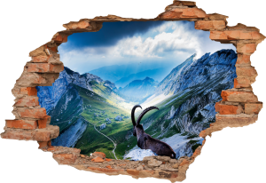 FOTOTAPETA 3D SAMOPRZYLEPNA naklejka dekoracyjna ścienna GÓRY KOZA WIDOK