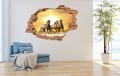 FOTOTAPETA 3D SAMOPRZYLEPNA naklejka ścienna dziura w ścianie KONIE GALOP