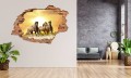 FOTOTAPETA 3D SAMOPRZYLEPNA naklejka ścienna dziura w ścianie KONIE GALOP