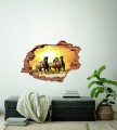 FOTOTAPETA 3D SAMOPRZYLEPNA naklejka ścienna dziura w ścianie KONIE GALOP