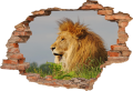 FOTOTAPETA 3D SAMOPRZYLEPNA naklejka ścienna LEW KRÓL DŻUNGI