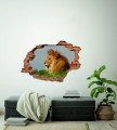FOTOTAPETA 3D SAMOPRZYLEPNA naklejka ścienna LEW KRÓL DŻUNGI