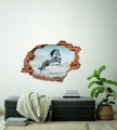 FOTOTAPETA 3D SAMOPRZYLEPNA naklejka dziura w ścianie BIAŁY KOŃ