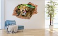 FOTOTAPETA 3D SAMOPRZYLEPNA naklejka dekoracyjna dziura w ścianie GEPARD