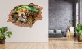 FOTOTAPETA 3D SAMOPRZYLEPNA naklejka dekoracyjna dziura w ścianie GEPARD