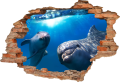 FOTOTAPETA 3D SAMOPRZYLEPNA naklejka dekoracyjna na ścianę DELFIN OCEAN