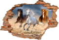 FOTOTAPETA 3D SAMOPRZYLEPNA naklejka dekoracyjna KONIE W GALOPIE STADO