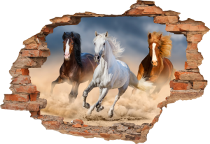 FOTOTAPETA 3D SAMOPRZYLEPNA naklejka dekoracyjna KONIE W GALOPIE STADO