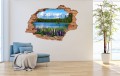 FOTOTAPETA 3D SAMOPRZYLEPNA naklejka dekoracyjna NATURA KWIATY JEZIORO