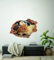 FOTOTAPETA 3D SAMOPRZYLEPNA naklejka ścienna PIES I KOT 