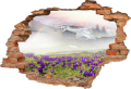 FOTOTAPETA 3D SAMOPRZYLEPNA naklejka ścienna NATURA MGŁA KROKUSY