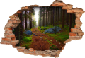 FOTOTAPETA 3D SAMOPRZYLEPNA naklejka dekoracyjna DRZEWA NATURA LAS DROGA