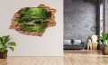 FOTOTAPETA 3D SAMOPRZYLEPNA naklejka na ścianę ZIELONY LAS POTOK W LESIE