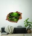 FOTOTAPETA 3D SAMOPRZYLEPNA naklejka na ścianę ZIELONY LAS POTOK W LESIE
