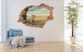 FOTOTAPETA 3D SAMOPRZYLEPNA naklejka dziura w ścianie LEW PUSTYNIA