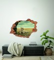 FOTOTAPETA 3D SAMOPRZYLEPNA naklejka dziura w ścianie LEW PUSTYNIA