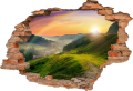 FOTOTAPETA 3D SAMOPRZYLEPNA naklejka dekoracyjna GÓRY SZLAK TĘCZA