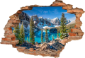 FOTOTAPETA 3D SAMOPRZYLEPNA naklejka ścienna do salonu GÓRSKIE JEZIORO 