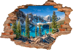 FOTOTAPETA 3D SAMOPRZYLEPNA naklejka ścienna do salonu GÓRSKIE JEZIORO 