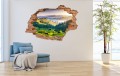 FOTOTAPETA 3D SAMOPRZYLEPNA naklejka dziura w ścianie WZGÓRZA WIDOK GÓRY