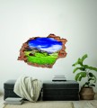 FOTOTAPETA 3D SAMOPRZYLEPNA naklejka do salonu DOMEK W GÓRACH GÓRY