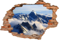FOTOTAPETA 3D SAMOPRZYLEPNA naklejka na ścianę GÓRY ZIMA SZCZYTY ŚNIEG