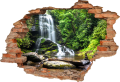 FOTOTAPETA 3D SAMOPRZYLEPNA naklejka dekoracyjna WODOSPAD NATURA LAS 