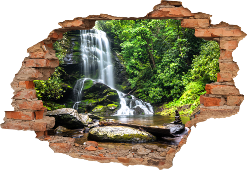 FOTOTAPETA 3D SAMOPRZYLEPNA naklejka dekoracyjna WODOSPAD NATURA LAS 