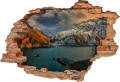 FOTOTAPETA 3D SAMOPRZYLEPNA naklejka dziura w ścianie JEZIORO W GÓRACH