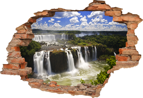 FOTOTAPETA 3D SAMOPRZYLEPNA naklejka na ścianę WODOSPAD NATURA WIDOK