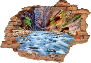 FOTOTAPETA 3D SAMOPRZYLEPNA naklejka do salonu ścienna POTOK W GÓRACH