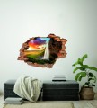 FOTOTAPETA 3D SAMOPRZYLEPNA naklejka do salonu WIDOK GÓRY WODOSPAD ZACHÓD