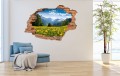FOTOTAPETA 3D SAMOPRZYLEPNA naklejka do sypialni POLANA W GÓRACH KWIATY