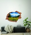 FOTOTAPETA 3D SAMOPRZYLEPNA naklejka do sypialni POLANA W GÓRACH KWIATY