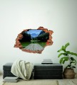 FOTOTAPETA 3D SAMOPRZYLEPNA naklejka ścienna GÓRY POMOST JEZIORO