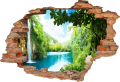 FOTOTAPETA 3D SAMOPRZYLEPNA naklejka do sypialni WODOSPAD W LESIE NATURA