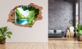 FOTOTAPETA 3D SAMOPRZYLEPNA naklejka do sypialni WODOSPAD W LESIE NATURA