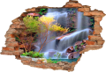 FOTOTAPETA 3D SAMOPRZYLEPNA naklejka na ścianę do salonu WODOSPAD NATURA